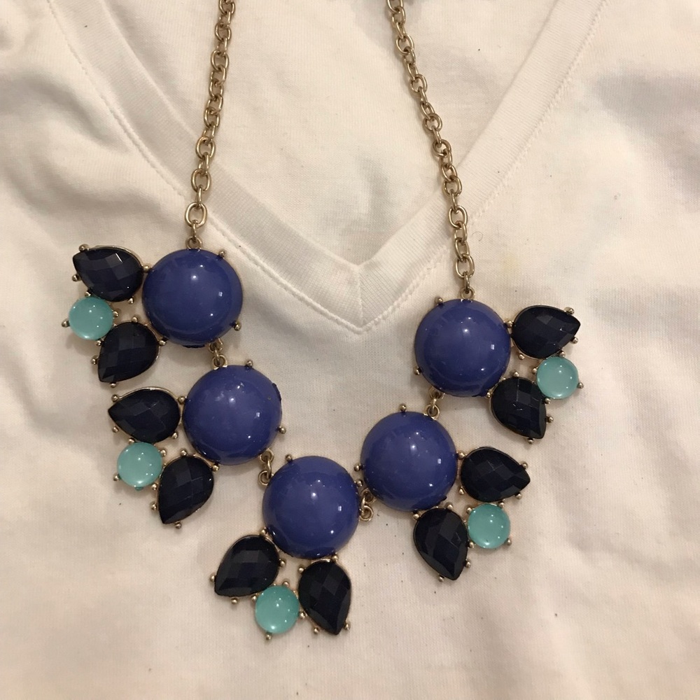 Blue Aqua Statemen Necklace and Earrings NWT